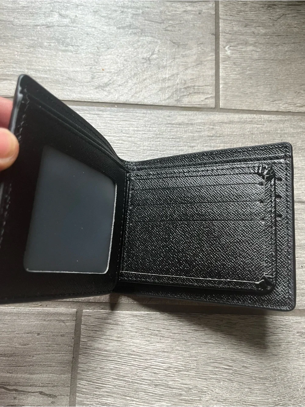 Louis Vuitton Black Embossed Monogram Bifold Wallet